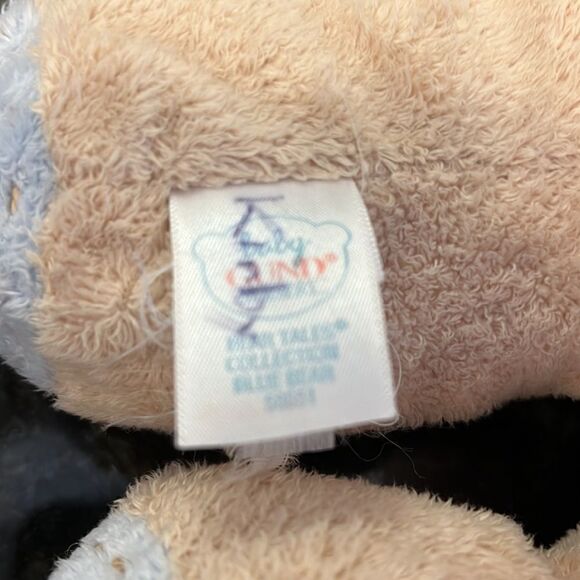 Baby Gund Nursery Blue Bear Tan Teddy Plush Toy Lovey Stitched Belly Paws - Picture 7 of 8